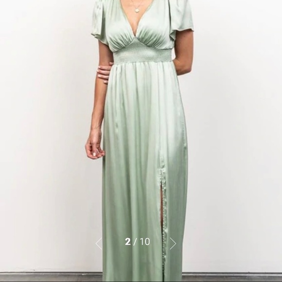 Baltic Born Dresses & Skirts - Size XXL sage green bridesmaid dress. Floor length. Satin. Never worn with tags
